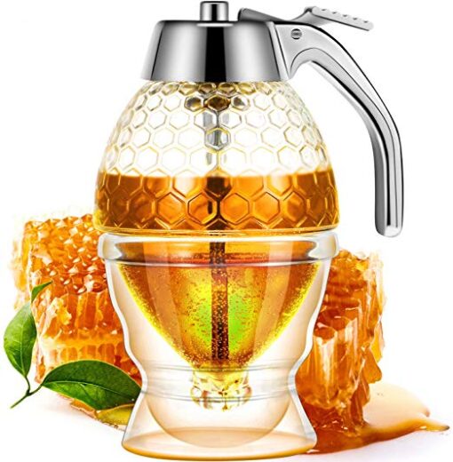 Honey Pot Jar with Drip Dispenser